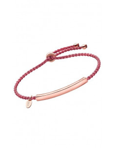 Pulsera Lotus LP1977-2/1 en plata 925 con baño rosado y cuerda trenzada rosa