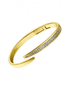 Pulsera Lotus LS1845/2/2 en acero hipoalergénico chapado en dorado con circonitas.