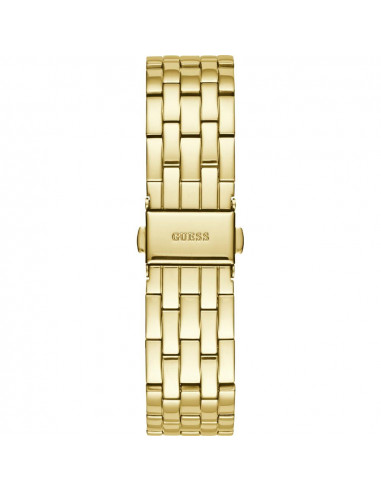 Reloj Guess Spritz W1235L2, en acero dorado con cristales. Cuarzo, Calendario, WR50 vista cierre