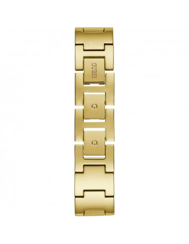 Reloj Guess Claudia W1279L2 dorado, cristales y correa mixta armis/malla vista cierre