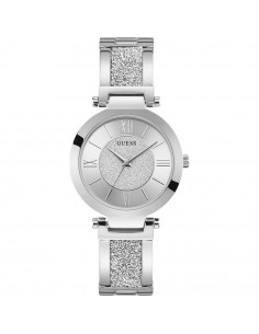Reloj Guess Aurora W1288L1 de mujer en acero plateado.