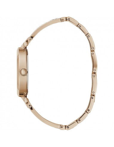 Reloj Guess Aurora W1288L3 de mujer en acero IP rosado. WR30  vista lateral