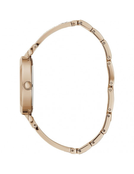 Reloj Guess Aurora W1288L3 de mujer en acero IP rosado. WR30  vista lateral