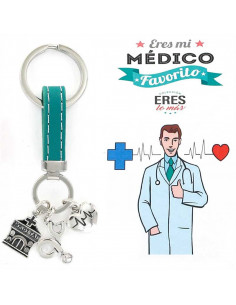 Llavero plata médico en plata de primera ley 925