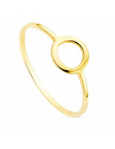 Anillo círculo de la vida en oro 18K