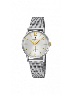 Reloj Festina Extra F20258/2 analógico de mujer, movimiento de cuarzo, correa de malla de acero y resistente a 30 metros.