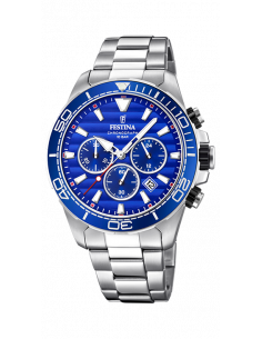 Reloj cronógrafo Festina F20361/2 de la colección Prestige en azul y plateado
