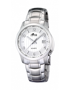 Reloj Lotus acero clásico 15760/2 analógico de hombre con movimiento de cuarzo, correa de acero inoxidable