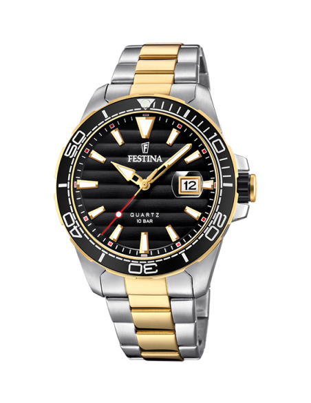 Reloj Festina Prestige F20362/2 en plateado/dorado y dial negro