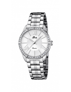 Reloj de mujer Lotus Trendy 18130/1 en plateado con dial plateado y circonitas
