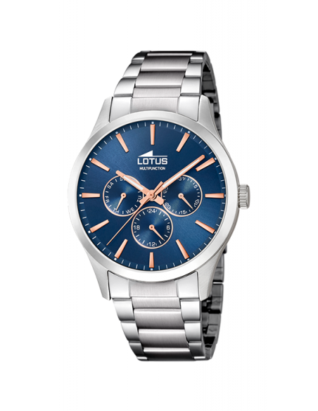 Reloj de hombre Lotus Minimalist multifunción 18575/5 con dial azul