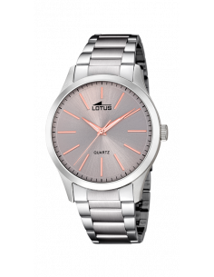 Reloj de hombre Lotus Minimalist 15959/8 con dial gris y detalles en rosado
