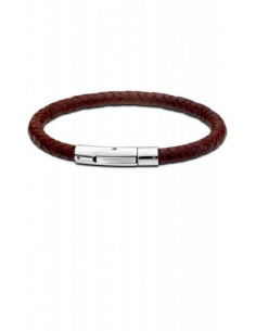 Pulsera de hombre Lotus Style men basic en cuero marrón y acero LS1119-2/2