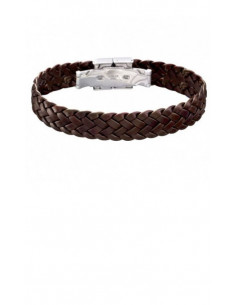 Pulsera de hombre Lotus Style men basic en cuero marrón y acero LS1206-2/2