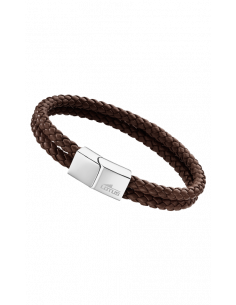 Pulsera Lotus Style men basic en cuero y acero LS2011-2/2 - Ses nines