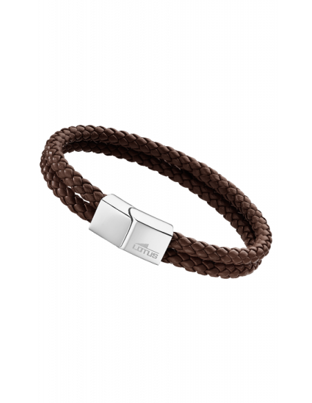 Pulsera Lotus Style men basic en cuero y acero LS2011-2/2 - Ses nines