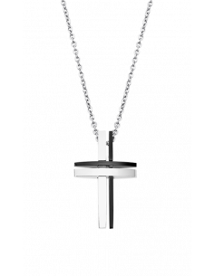 Collar Lotus Style men in black cruz acero LS1984-1/1 - Ses nines