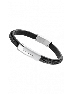 Pulsera Lotus Style men basic en piel y acero LS1965-2/1 - Ses nines