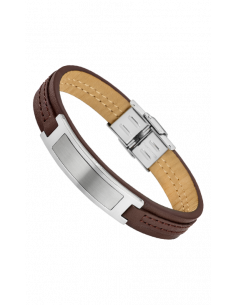 Pulsera Lotus Style urban man en cuero y acero LS1808-2/1 - Ses nines