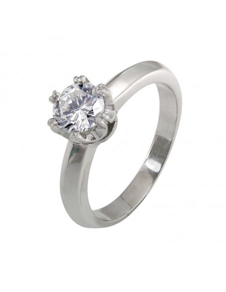 Solitario de diamantes y oro blanco 18k Lacerta - Joyería Ses Nines