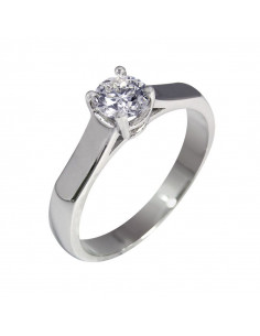 Solitario de diamantes y oro blanco 18k Venatici - Joyería Ses Nines