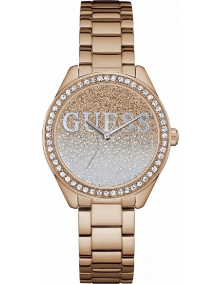 Reloj Guess Glitter Girl W0987L3, en acero rosado - Ses nines
