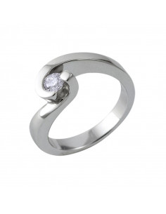 Solitario de diamantes y oro blanco 18k Cosmos - Joyería Ses Nines