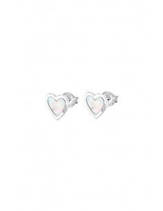 Pendientes de plata corazón de nácar Lotus LP1827-4/1 - Ses Nines