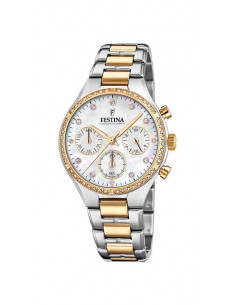 Reloj Festina F20402/1 plateado/dorado, dial blanco nacar - Ses Nines