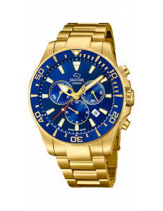 Jaguar J864/2 Executive dorado con dial y bisel azul - Ses Nines