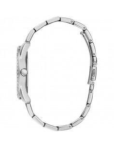 Reloj Guess G Twist para mujer en acero plateado con esfera pavé de cristales Swarovski® multicolor y correa armis. WR30. 2