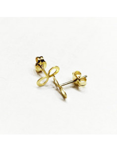 Pendientes en oro de 18k de 750 milésimas en forma de ∞ infinito